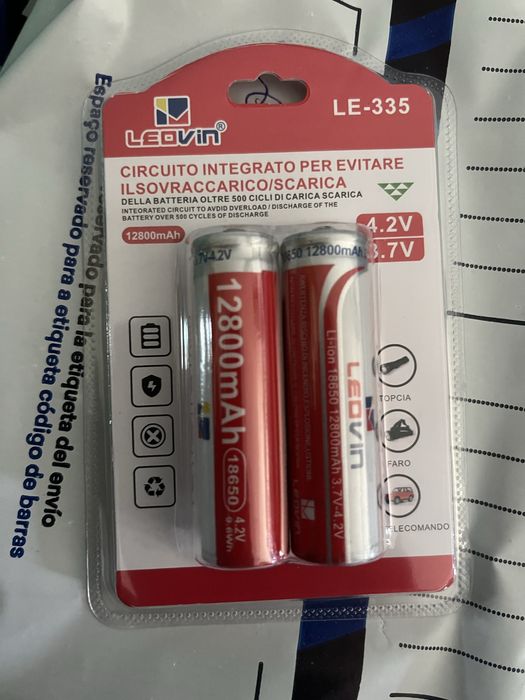 Bateria 18650 ultra potente