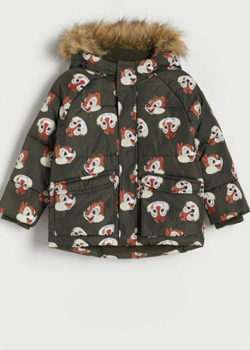 Kurtka zimowa z kapturem i polarem 92 cm 1,5-2 lata Reserved nowa