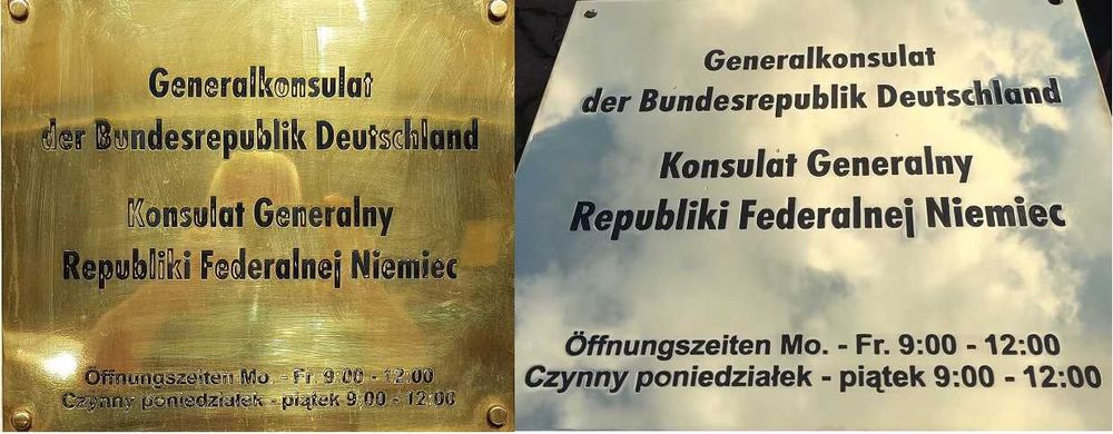 Litery i cyfry z mosiądzu- dawna ul. Starowiślna Kraków