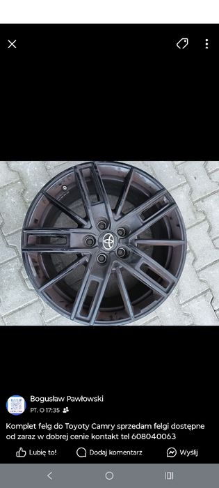 Komplet 4 szt alufelgi Toyota Camry