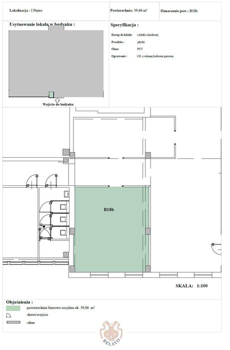 Biuro do wynajęcia, 40 m2, Łódź-Górna, koncepcja aranżacji gratis*