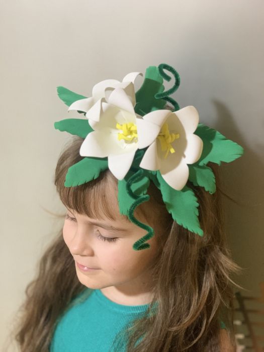 Обруч з квіткою, цветок, обідок, віночок, цветочек, мята