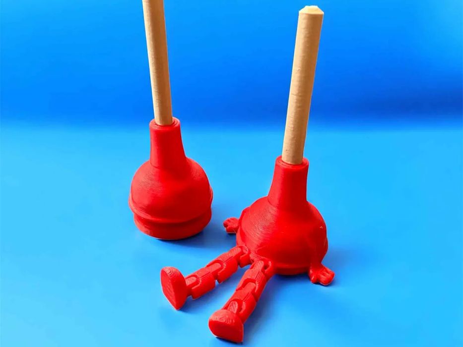Conjunto "Plunger Buddy" e "Clicker" Fidget