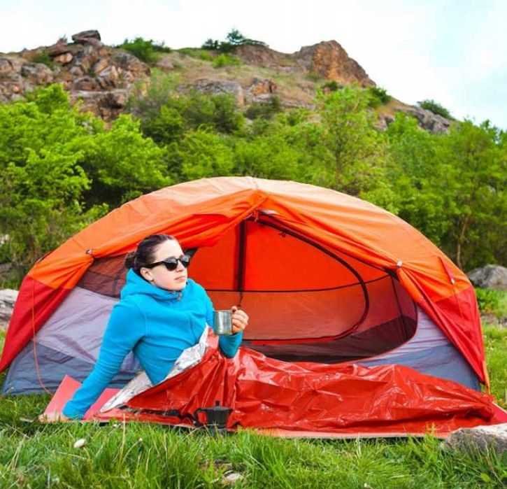 Awaryjny  Śpiwór Ratunkowy BIVI Koc Awaryjny Worek Survival + Gwizdek