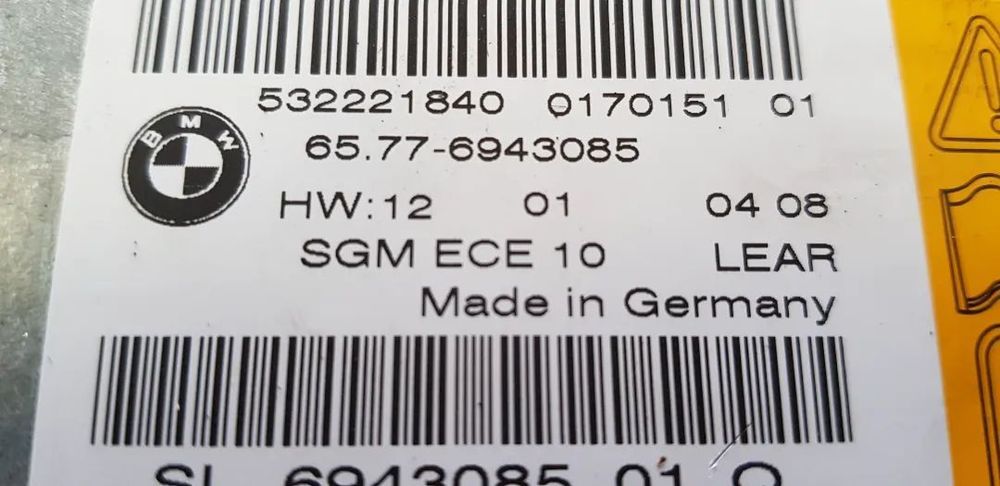 Modulo SGM centralina dos Airbags Bmw E60 E61 5220d 525d 530d 535d