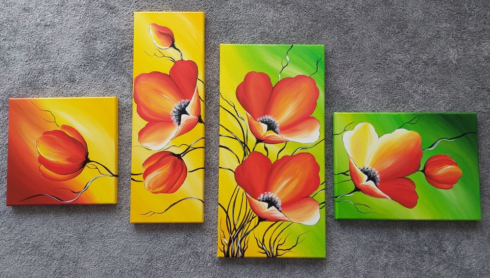 Obraz 4 - częściowy czerwone maki