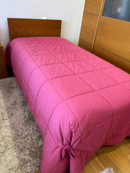 2 colchas rosa fucsia para camas de solteiro (1,90 x 90 x 50)