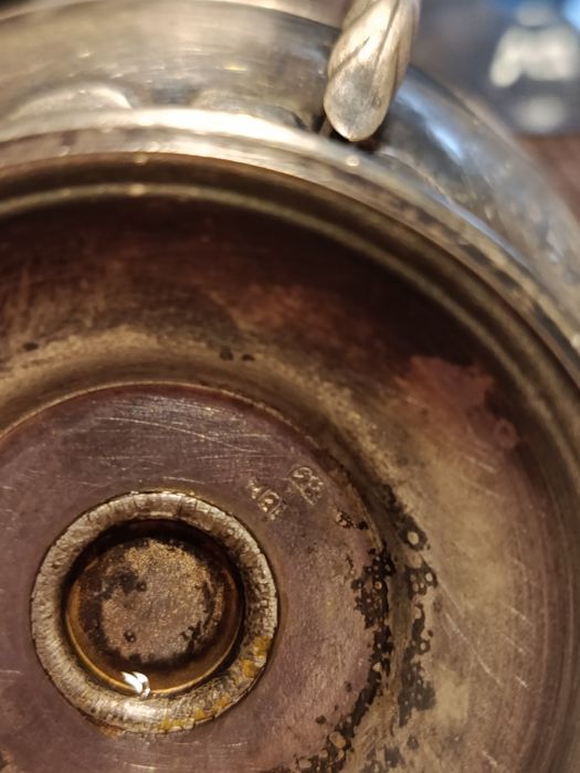 Hefra Cukiernica z mosiądzu platerowanego srebrem