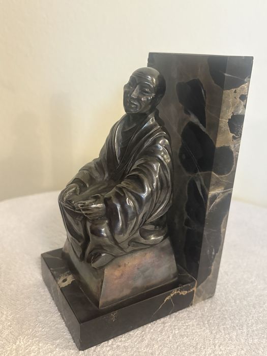 Art Deco Podpórka do Książek R. Feron - Zadumany Mnich