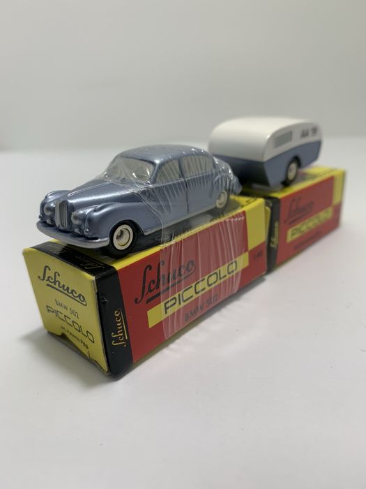 BMW 502 com Caravana IAA 99 Schuco Piccolo 1:90