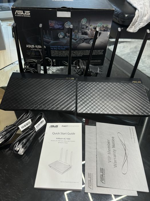 AiMesh AC1900 WiFi System (RT-AC67U 2 Pack) dwa routery