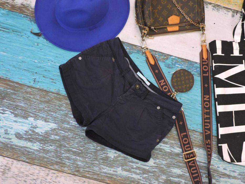 Bershka Letnie granatowe szorty XS
