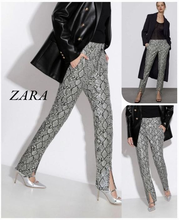 Штани шкіра Zara 
Зміїний принт
Розмір 46-48