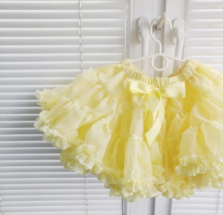 юбка шифонова жовтого кольору для дівчинки 7 -11 років