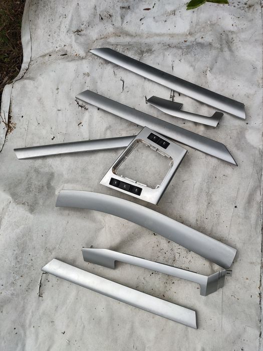 Dekory srebrne bmw e46 sedan kombi listwy ozdobne aluminiowe części