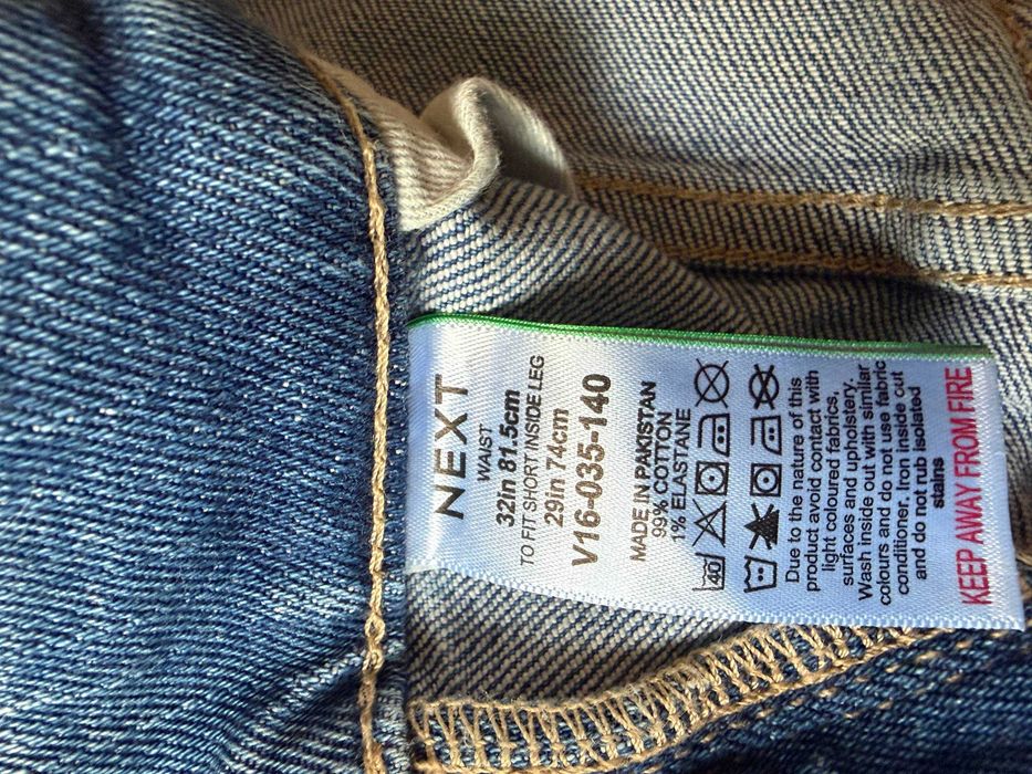 NEXT Baggy Fit W32 L29 світло-блакитні