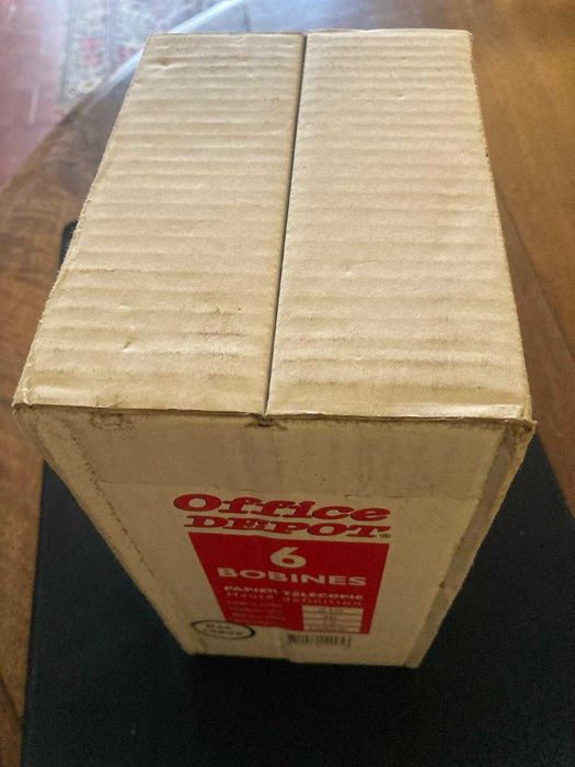 Lote de 20 Rolos de Papel para Fax OFFICE DEPOT Ref. 14828 – 210mm x 30m x 12mm – Selados