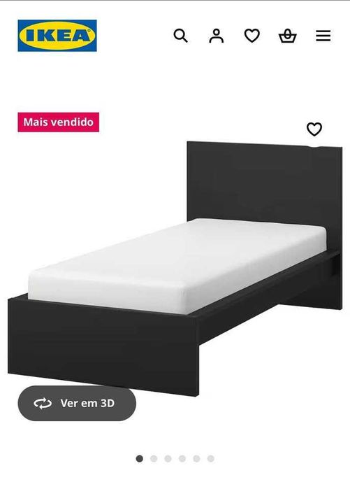 Duas camas ikea Malm 200x90 NOVAS