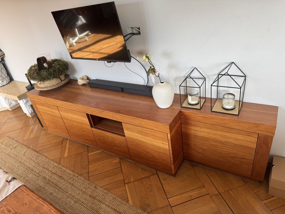 Szafka RTV od stolarza, naturlany fornir.