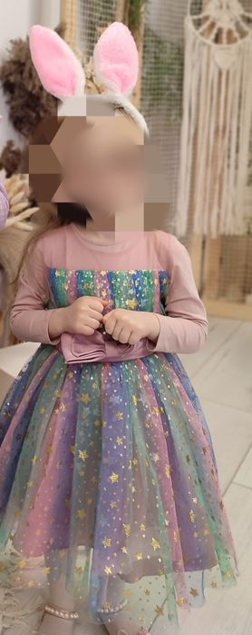 Świąteczna elegancka sukienka gwiazdki r.98
