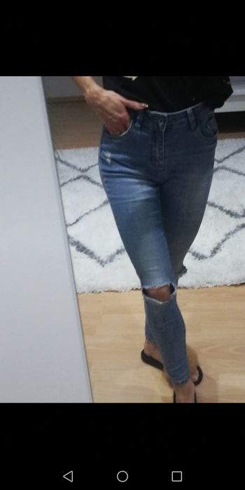 Spodnie jeans damskie S