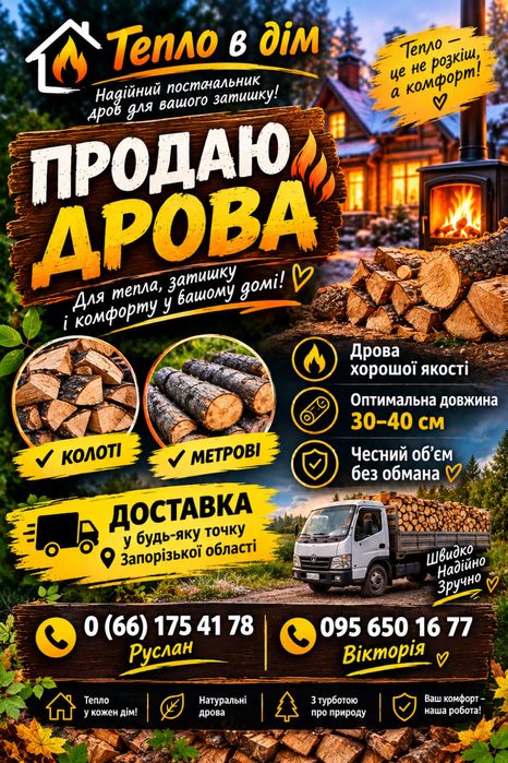 Продам дрова твердих порід