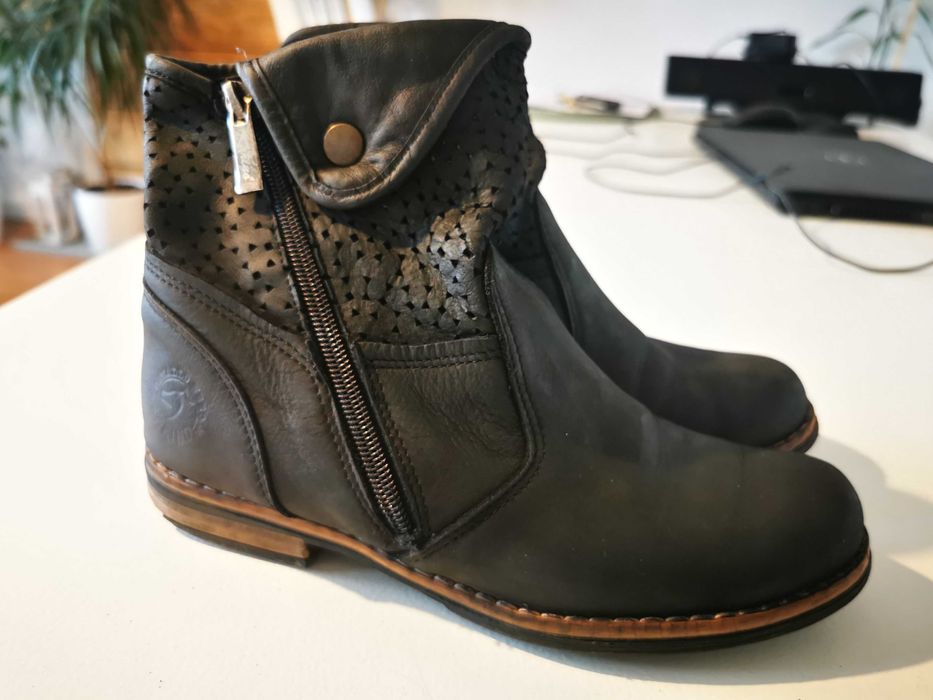 Skórzane botki Karino