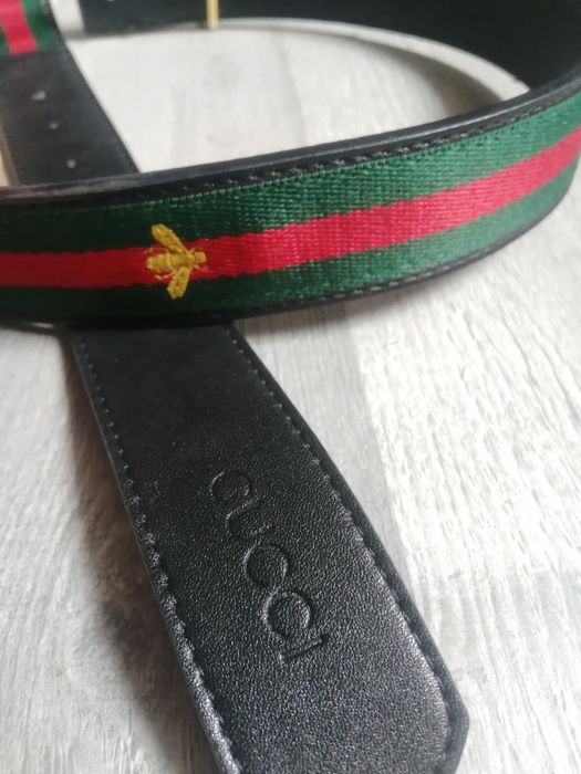 Pasek Gucci czarny złota klamra