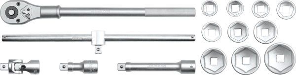 Zestaw narzędziowy 3/4", 15 częsci Yt-133