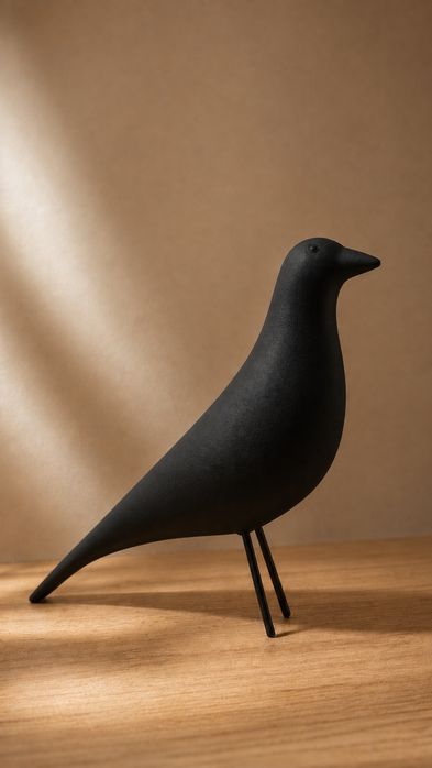 Eames house bird - Matte White - Minimalist Animal, 3D Printed Version Home Decor