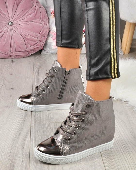 Sneakersy na ukrytym koturnie r. 38 ale 37