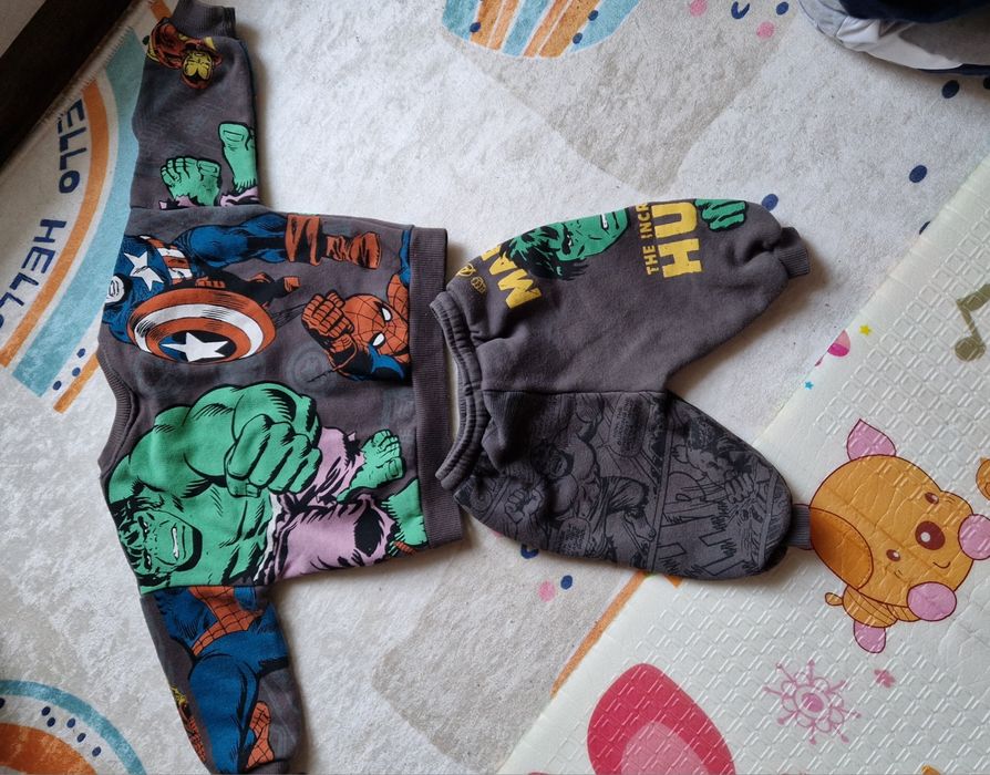 Костюм zara на хлопчика, кофта та штани zara, zara marvel 74-80см
