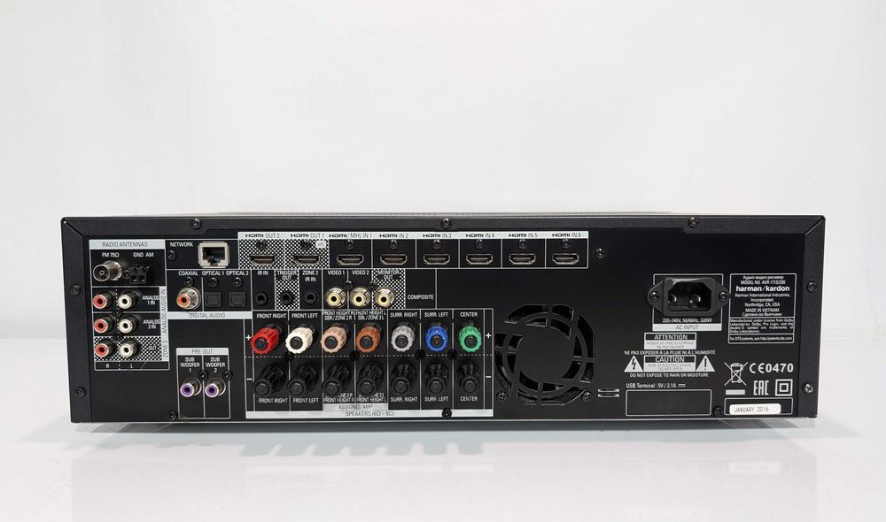 7.2 Ресивер Harman Kardon AVR 171S,має 100 Вт/канал/HDMI/Bluetooth/ARC