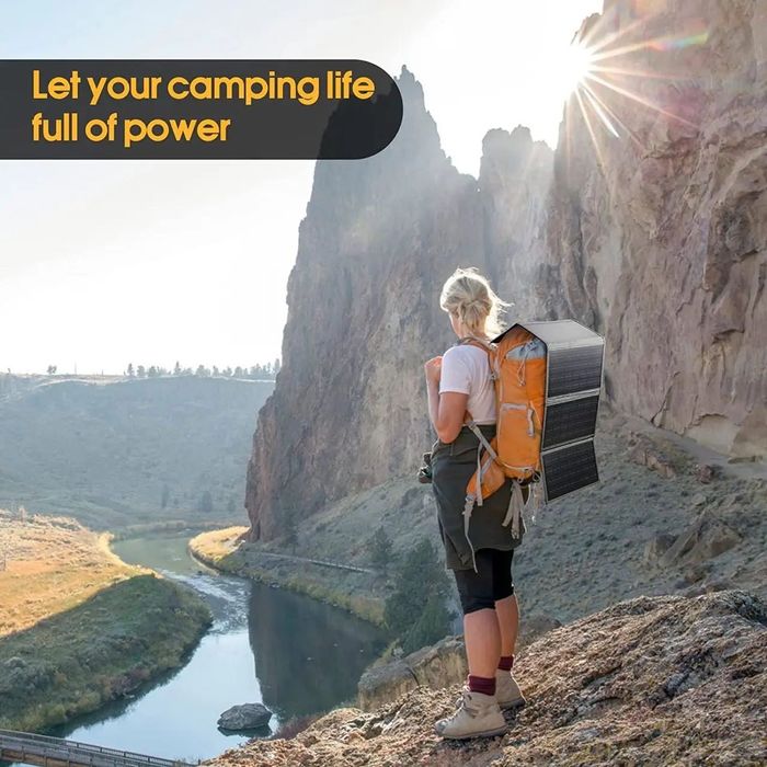 Портативна зарядна сонячна панель Liarba 40W USB 5v 3A QC3.0/DC 18v40w