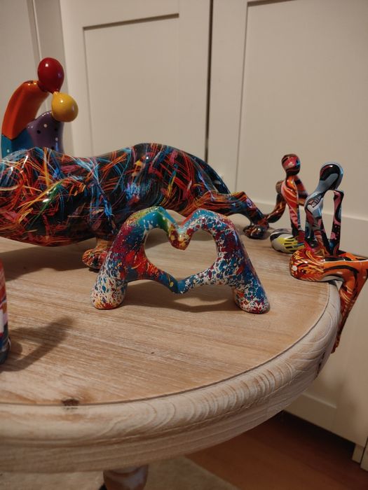 Conjunto de Coleção de Arte em Resina (Estilo Pop Art)