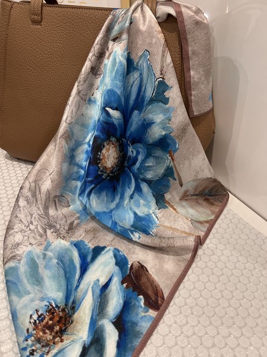 Naturalny jedwab apaszka, chusta 100% silk