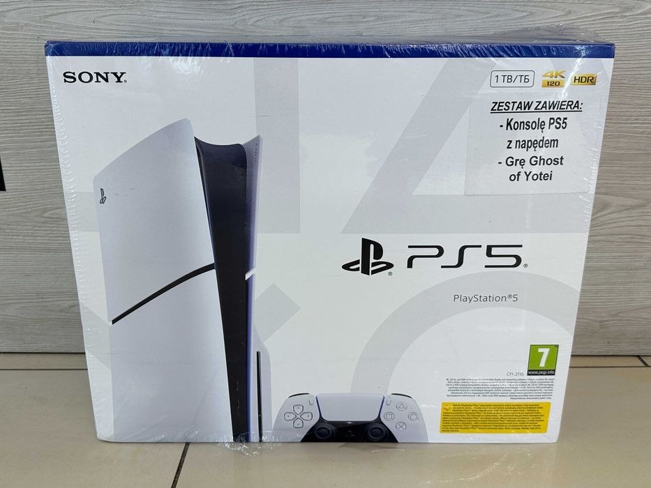 Konsola PlayStation 5 Slim Blu-Ray 1TB E Chassis + Gra Ghost of Yotei