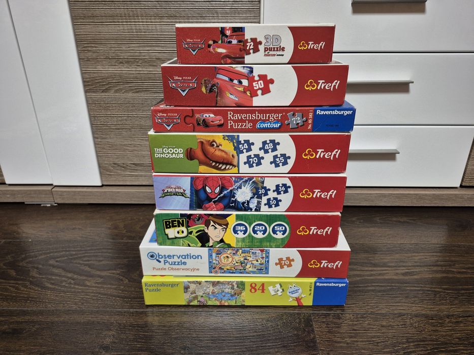 Zestaw puzzli dla chłopca puzzle McQueen 20, 36, 50, 72, 84 el.