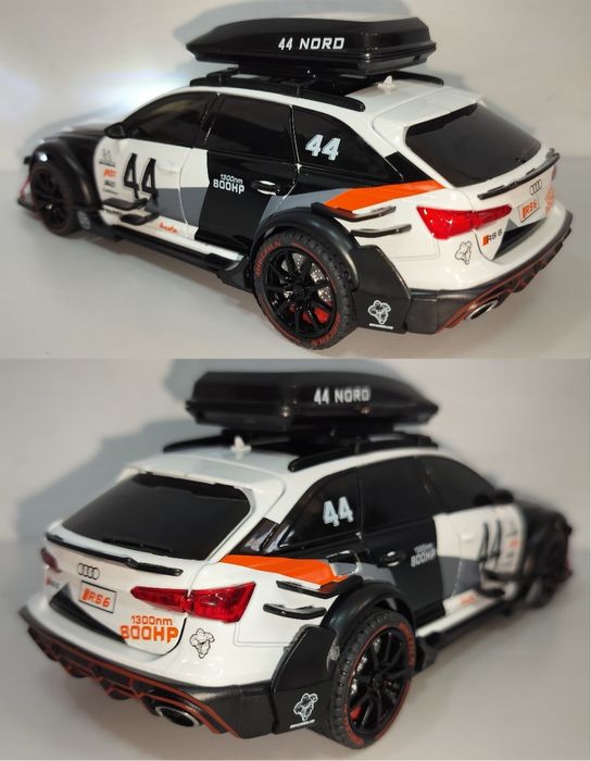 Audi RS6 Avant Rally модель 1:24 CHE ZHI Металл звук свет.