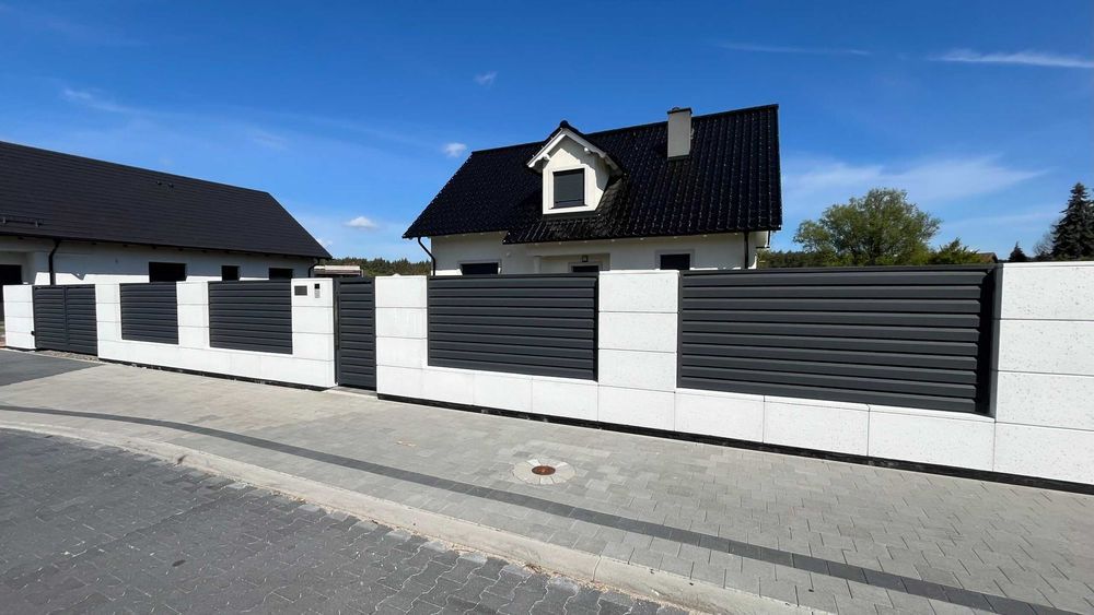 Ogrodzenie palisadowe panelowe lamelowe nowoczesne na wymiar