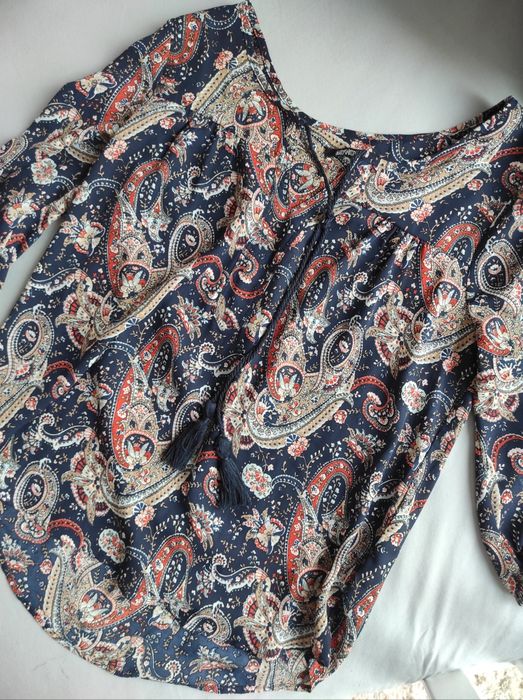 Bluzka chwosty Boho paisley etno hippie