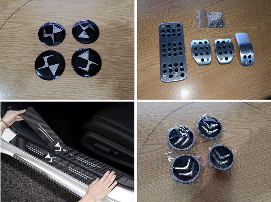 Centros Jante Roda CITROEN DS | Pedais Aço | Autocolantes Soleira