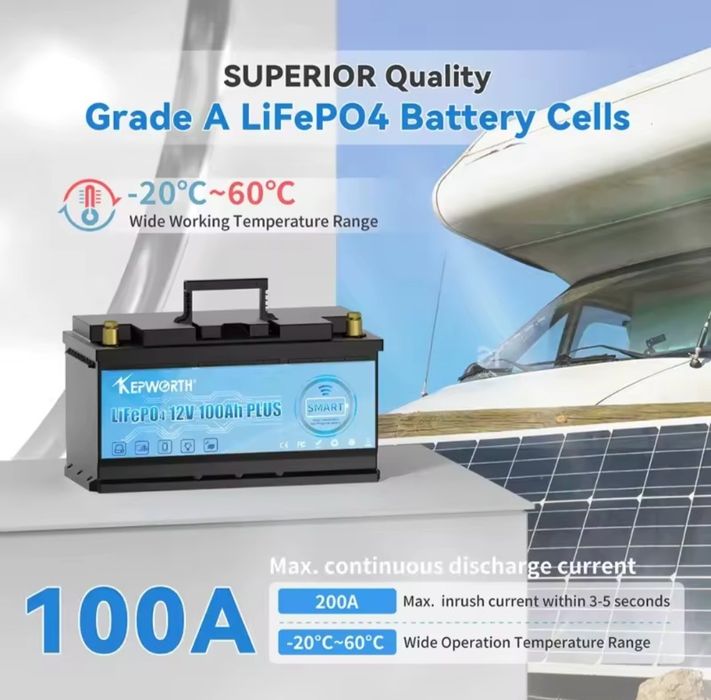 Акумулятор Kepworth LiFePO4 12V / 100Ah з Bluetooth (Smart BMS 3)