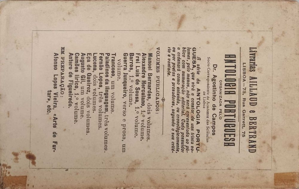 Livro  Ref Cx B- Agostinho de Campos - Latinos e Germanos