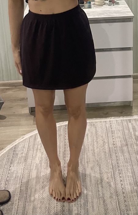 Юбка шоколадного цвета не zara