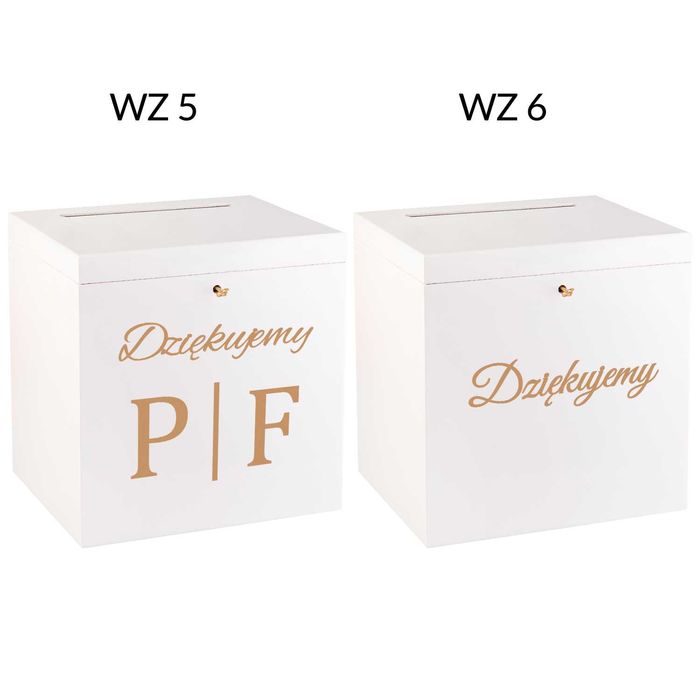 Drewniana skrzynka na koperty ślubne z grawerem pudełko na wesele ślub