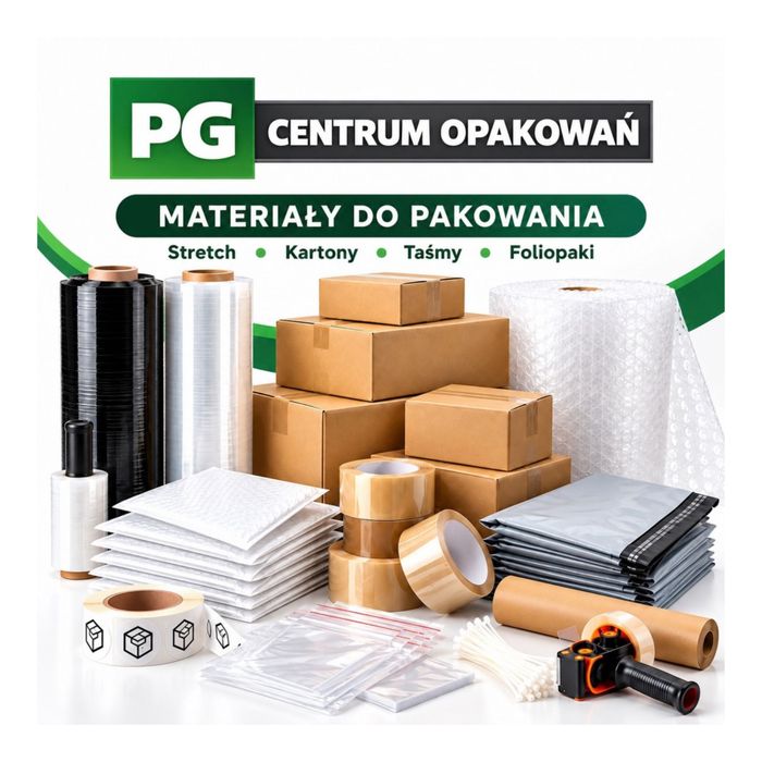 Materiały do pakowania Stretch Kartony Taśmy Foliopaki Folia bąbelkowa