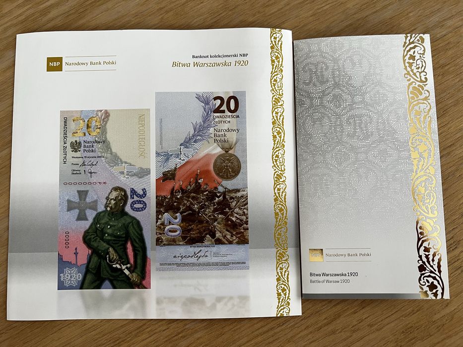 Banknot kolekcjonerski 20zł 2020 Bitwa Warszawska UNC