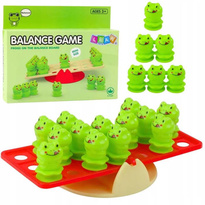 Gra Zręcznościowa Edukacyjna Dla Dzieci Balansujące Żabki. Lean Toys. Nowy Produkt