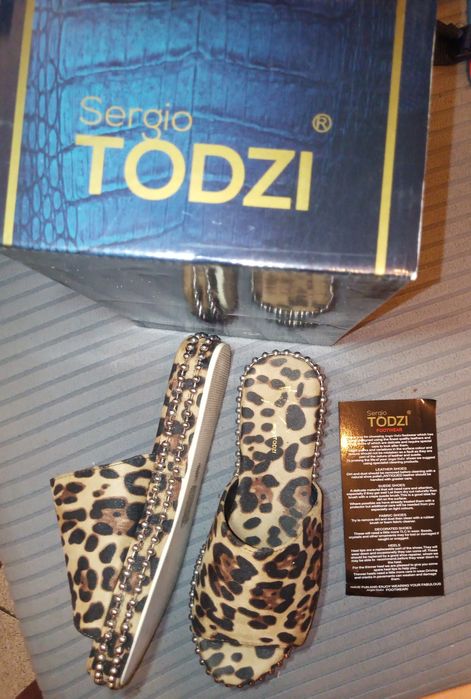 Klapki lampart 38 Sergio Todzi